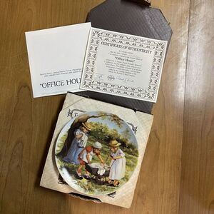 Knowles Fine China Office Hours Vintage Collector Plate Artist Jeanne Down 8.25”